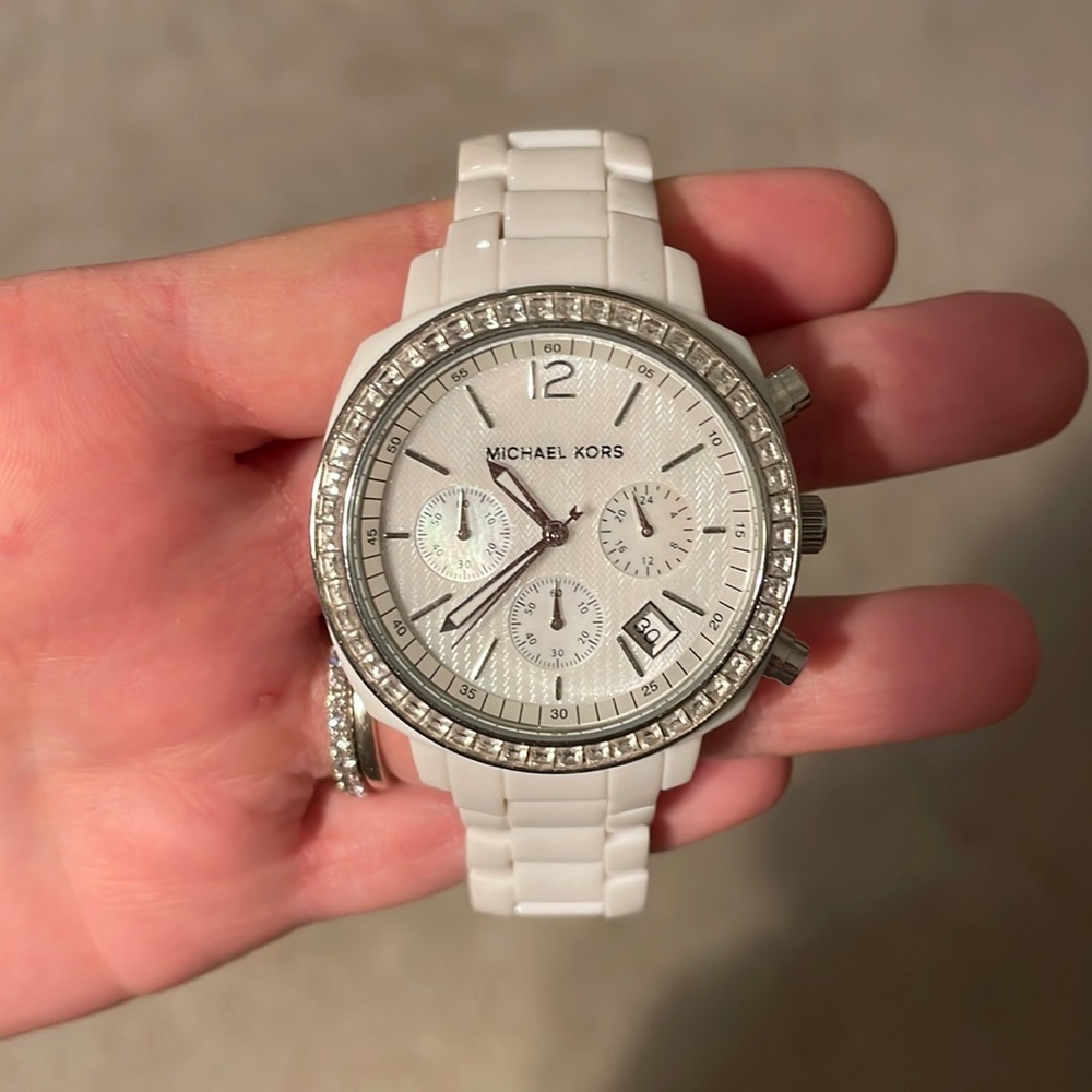 White Michael Kors watch